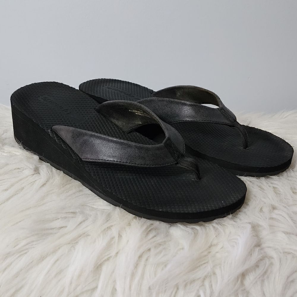 Speedo wedge sandal flip flops womens size 10 black